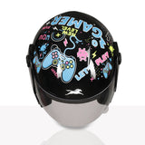 TVS Moto Jr. Kids Helmet |Fun Glow in the Dark Graphics | Lightweight ISI Certified ABS Shell| Removable Cheek Pads | Ideal Kids Bike Helmet for Cycle Scooter Daily Ride Comfort & Protection