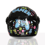 TVS Moto Jr. Kids Helmet |Fun Glow in the Dark Graphics | Lightweight ISI Certified ABS Shell| Removable Cheek Pads | Ideal Kids Bike Helmet for Cycle Scooter Daily Ride Comfort & Protection