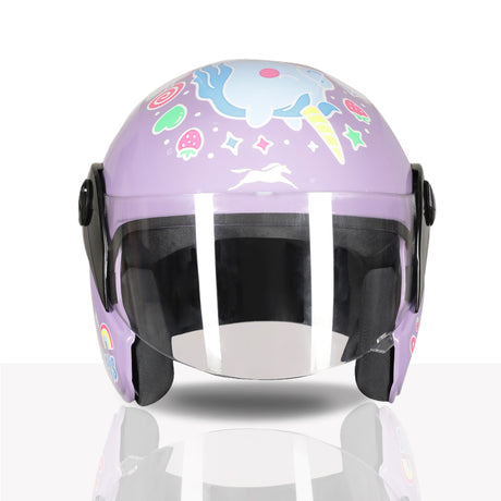 TVS Moto Jr. Kids Helmet |Fun Glow in the Dark Graphics | Lightweight ISI Certified ABS Shell| Removable Cheek Pads | Ideal Kids Bike Helmet for Cycle Scooter Daily Ride Comfort & Protection