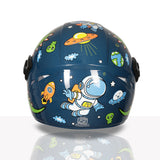 TVS Moto Jr. Kids Helmet |Fun Glow in the Dark Graphics | Lightweight ISI Certified ABS Shell| Removable Cheek Pads | Ideal Kids Bike Helmet for Cycle Scooter Daily Ride Comfort & Protection